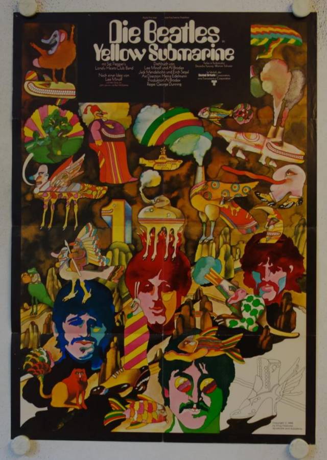 Yellow Submarine originales deutsches Filmplakat